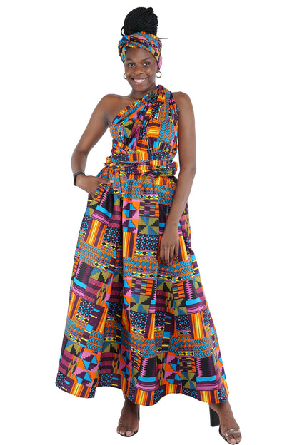 African Print Maxi Infinity Dress