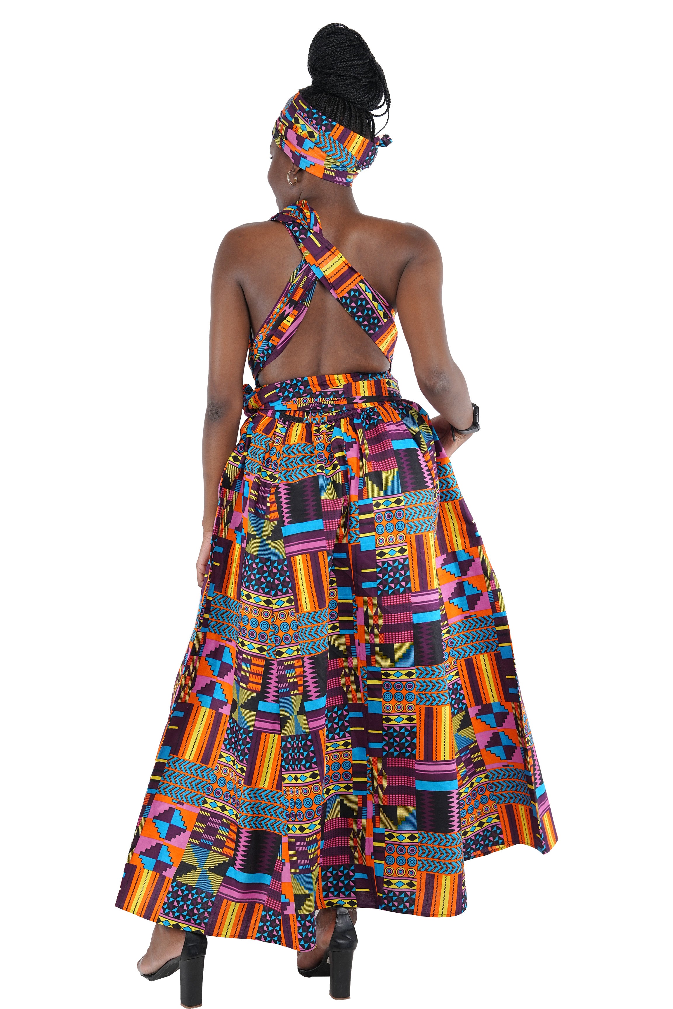 African Print Maxi Infinity Dress