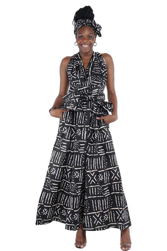 African Print Maxi Infinity Dress