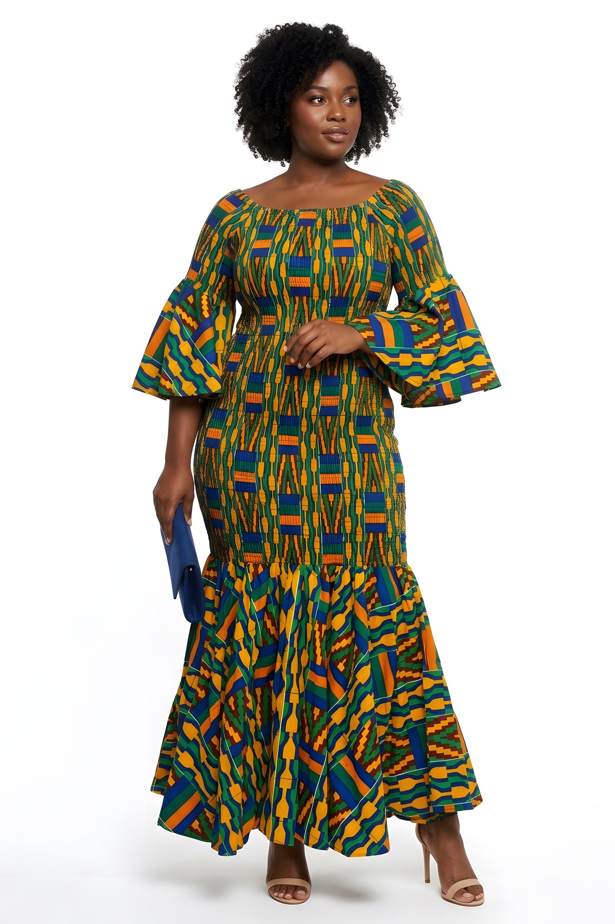 African Women Long Smoked Mermaid/Fish Tail Dress | Plus Size