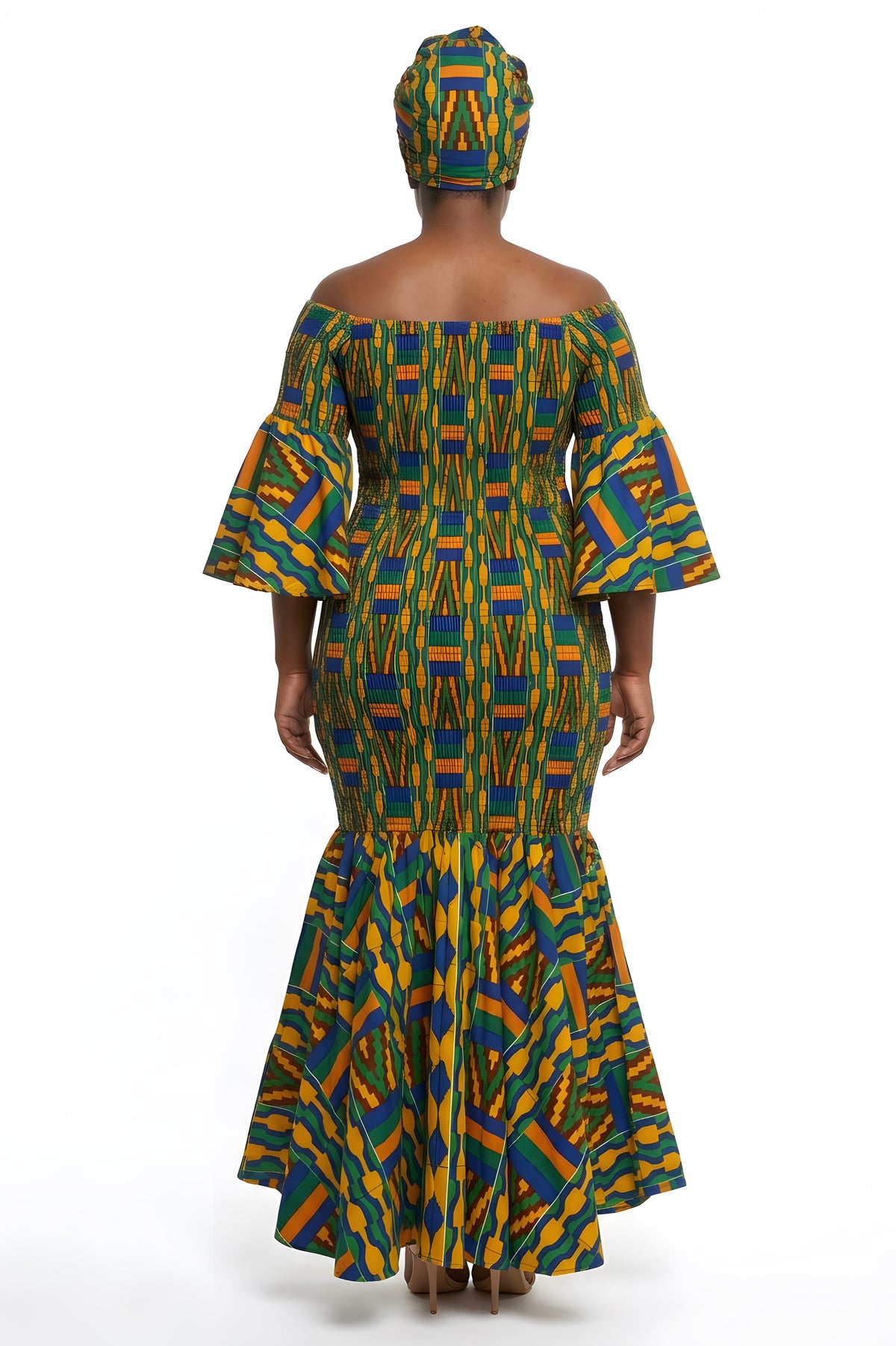 African Women Long Smoked Mermaid/Fish Tail Dress | Plus Size