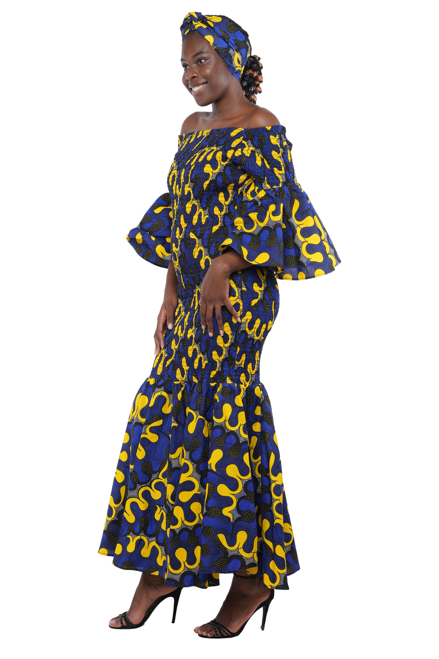 African Long Smoked Mermaid/Fish Tail Dress