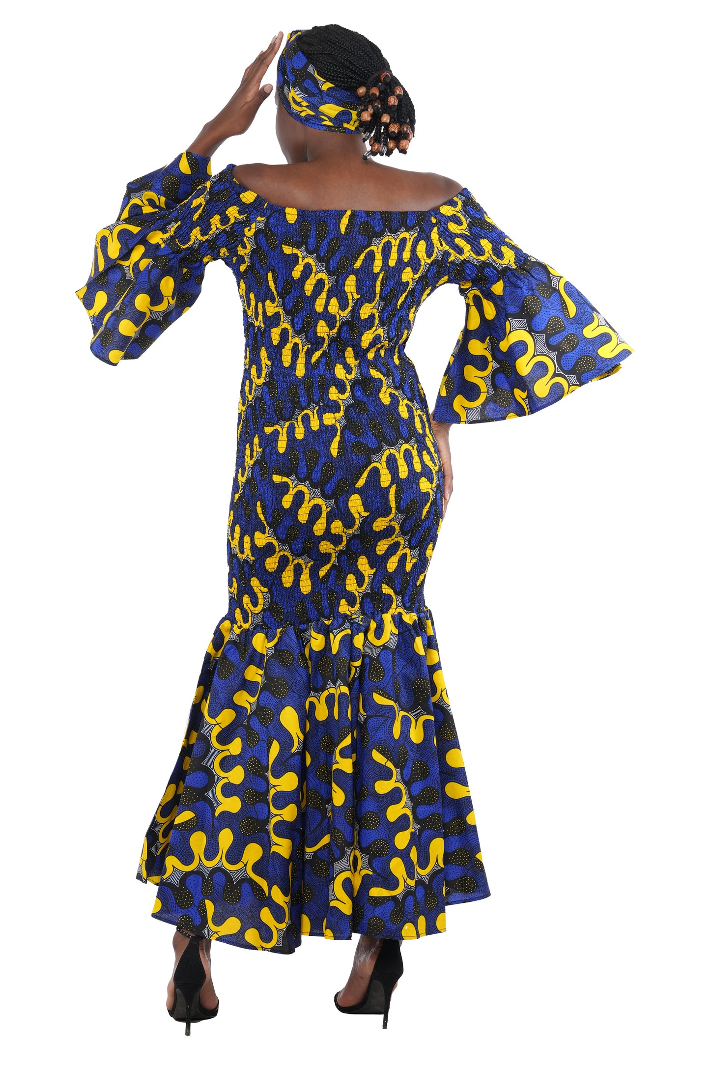 African Long Smoked Mermaid/Fish Tail Dress