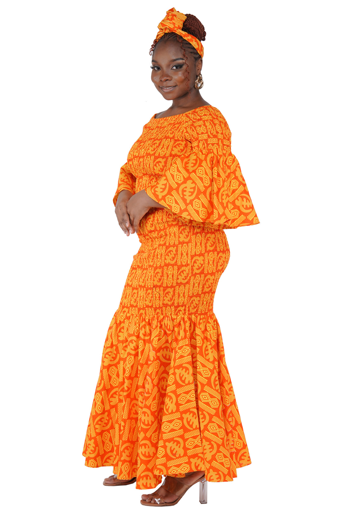 African Women Long Smoked Mermaid/Fish Tail Dress | One Size