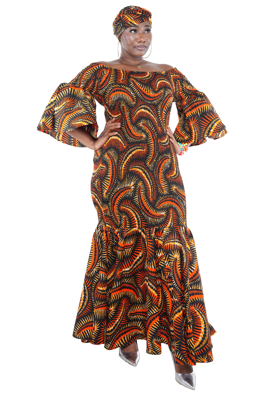 African Women Long Smoked Mermaid/Fish Tail Dress | One Size