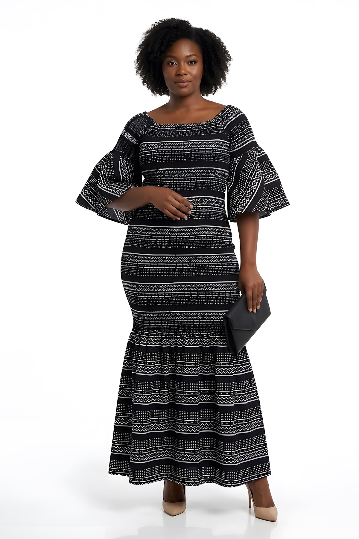 African Women Long Smoked Mermaid/Fish Tail Dress | One Size