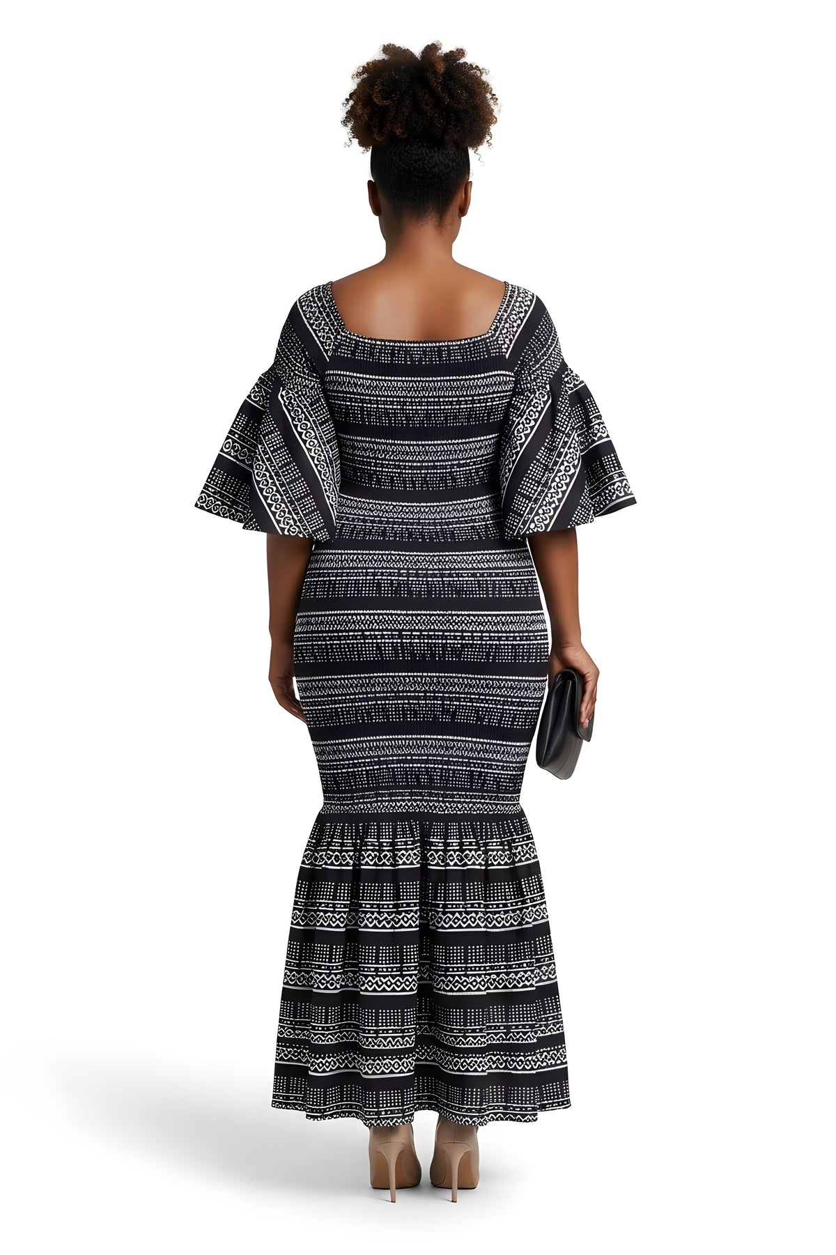 African Women Long Smoked Mermaid/Fish Tail Dress | One Size