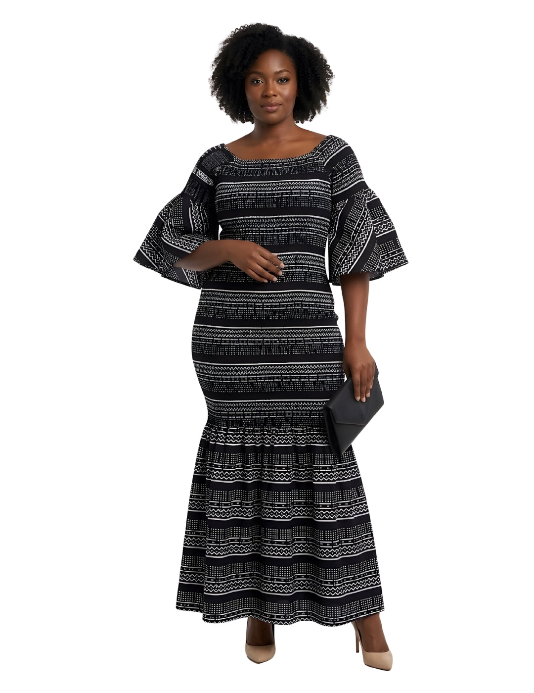 African Women Long Smoked Mermaid/Fish Tail Dress | One Size