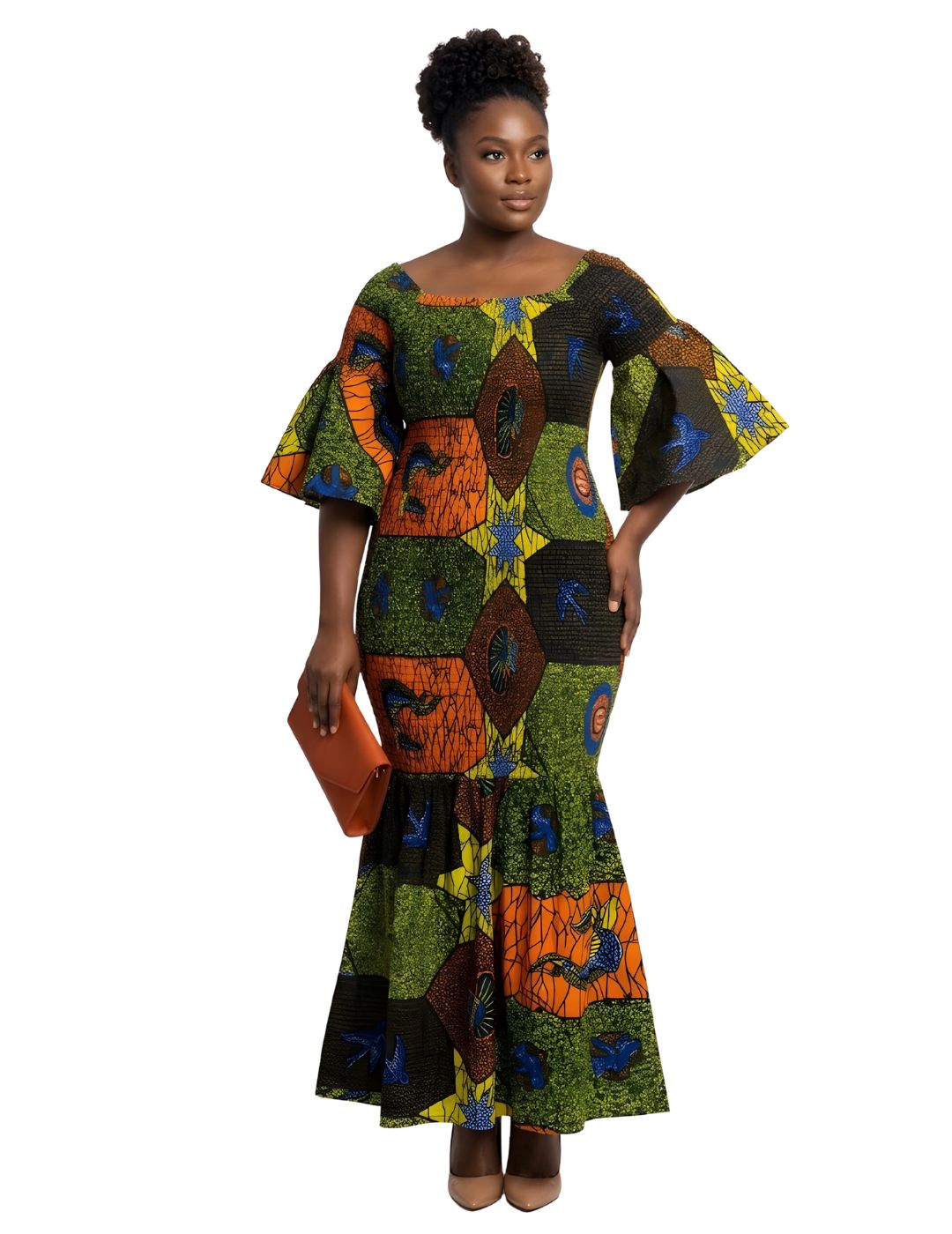 African Women Long Smoked Mermaid/Fish Tail Dress | One Size