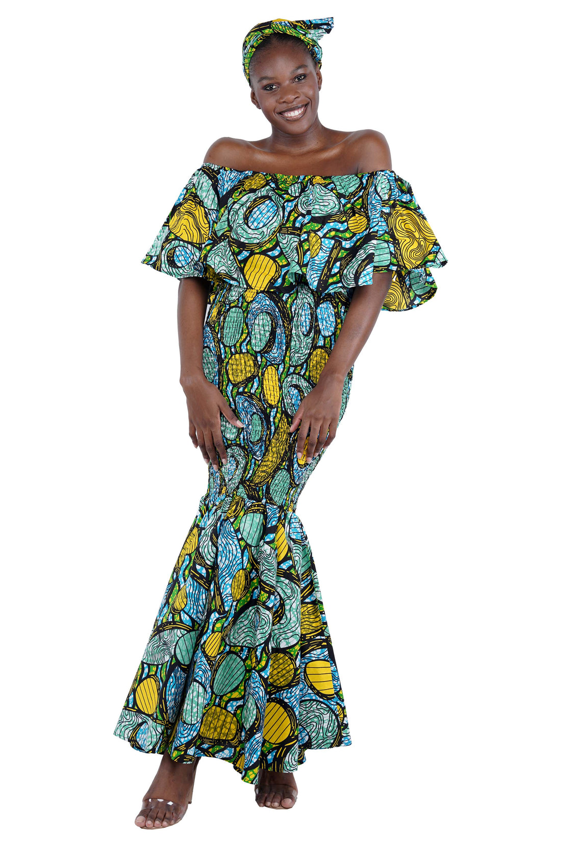 Ankara Long Smoked Mermaid/Fish Tail Dress