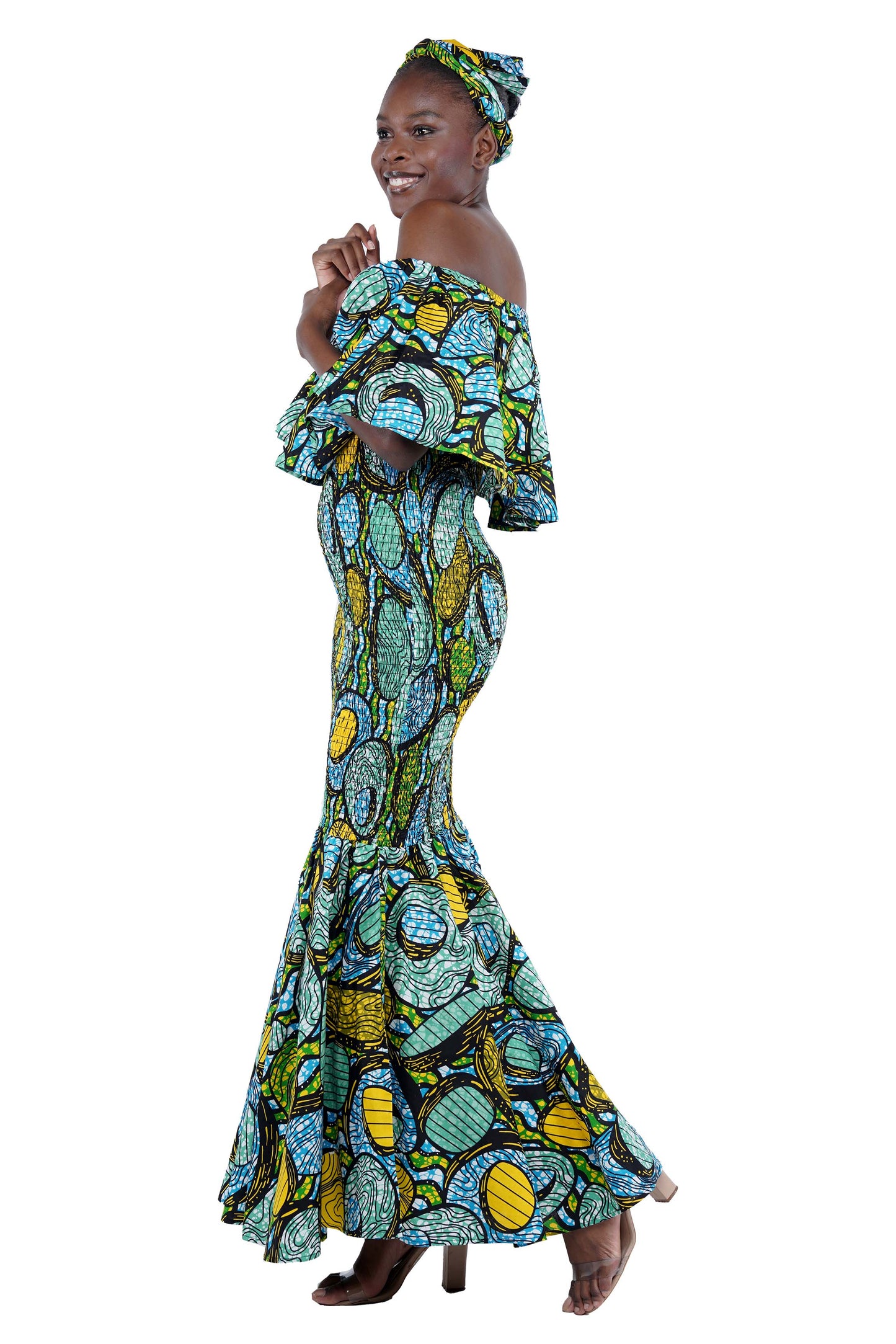 Ankara Long Smoked Mermaid/Fish Tail Dress