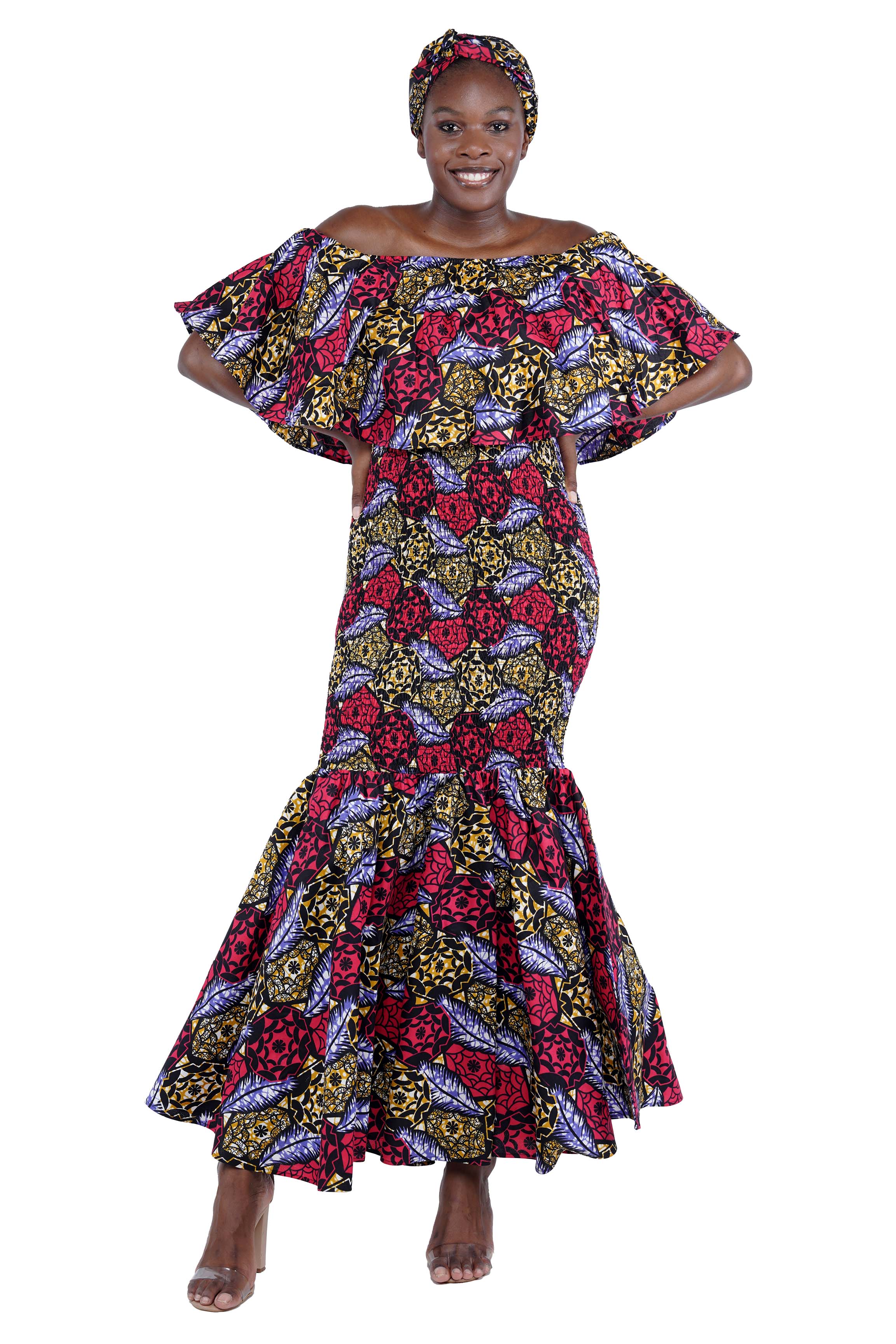 Ankara Long Smoked Mermaid/Fish Tail Dress