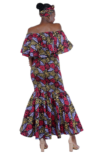 Ankara Long Smoked Mermaid/Fish Tail Dress