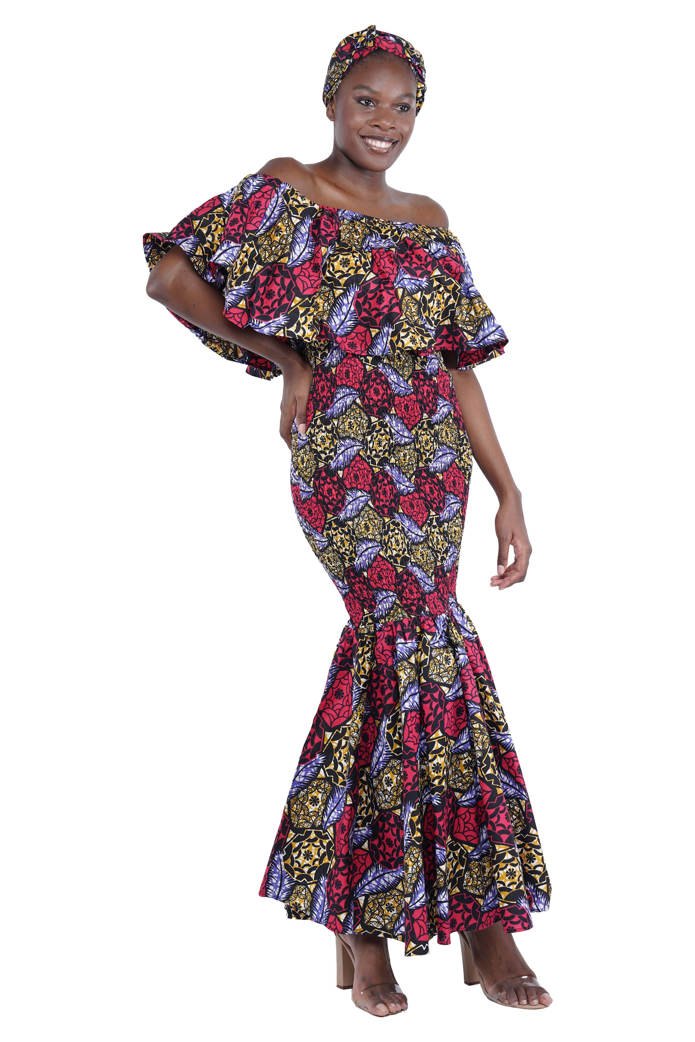 Ankara Long Smoked Mermaid/Fish Tail Dress