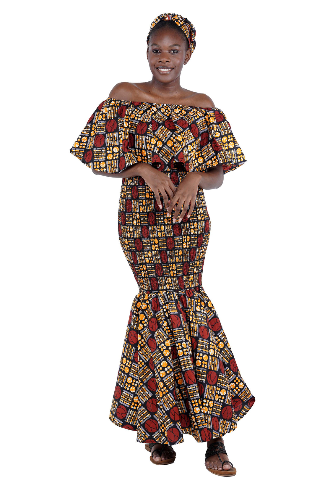 Ankara Long Smoked Mermaid/Fish Tail Dress