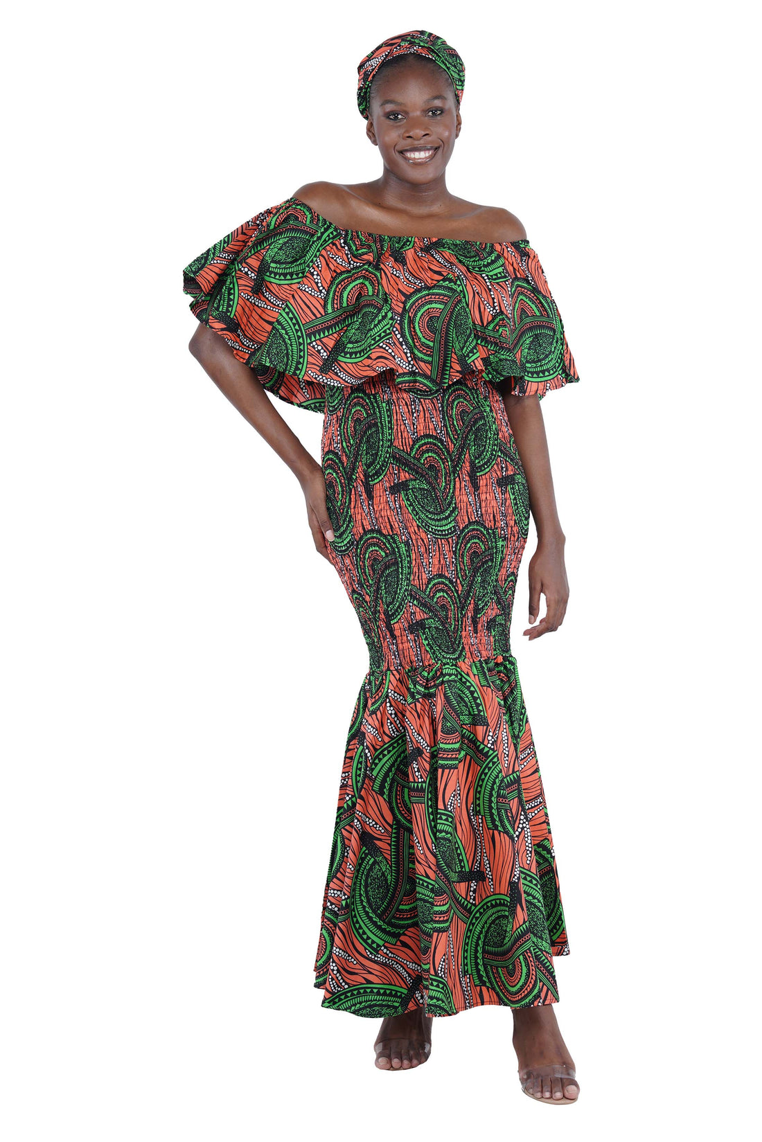 Ankara Long Smoked Mermaid/Fish Tail Dress