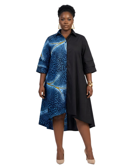 African Accent High Low Swing Dress | One Size