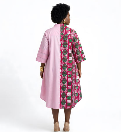 African Accent High Low Swing Dress | One Size