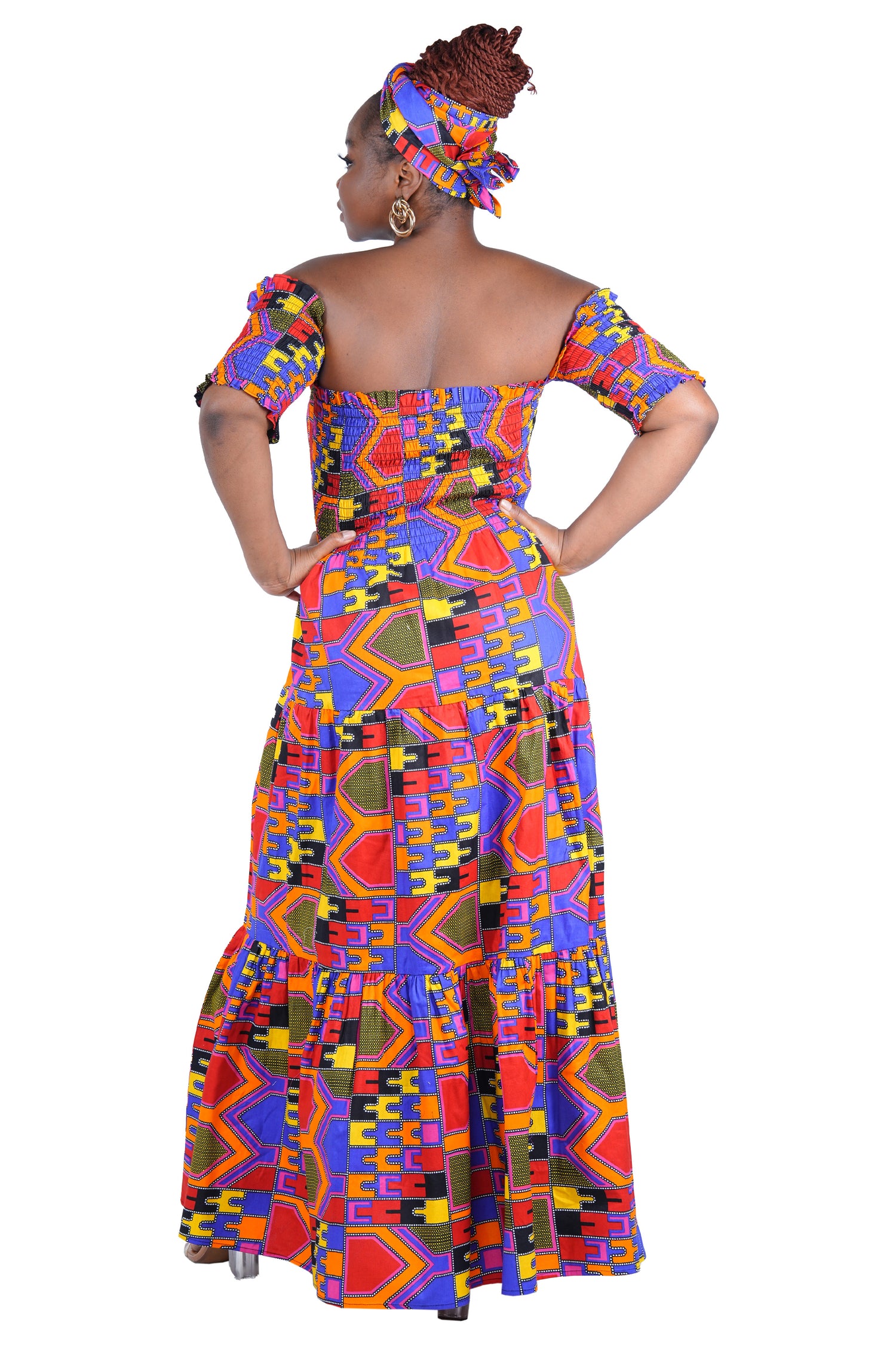 Smocked Off-the-Shoulder Cotton Dress | One Size