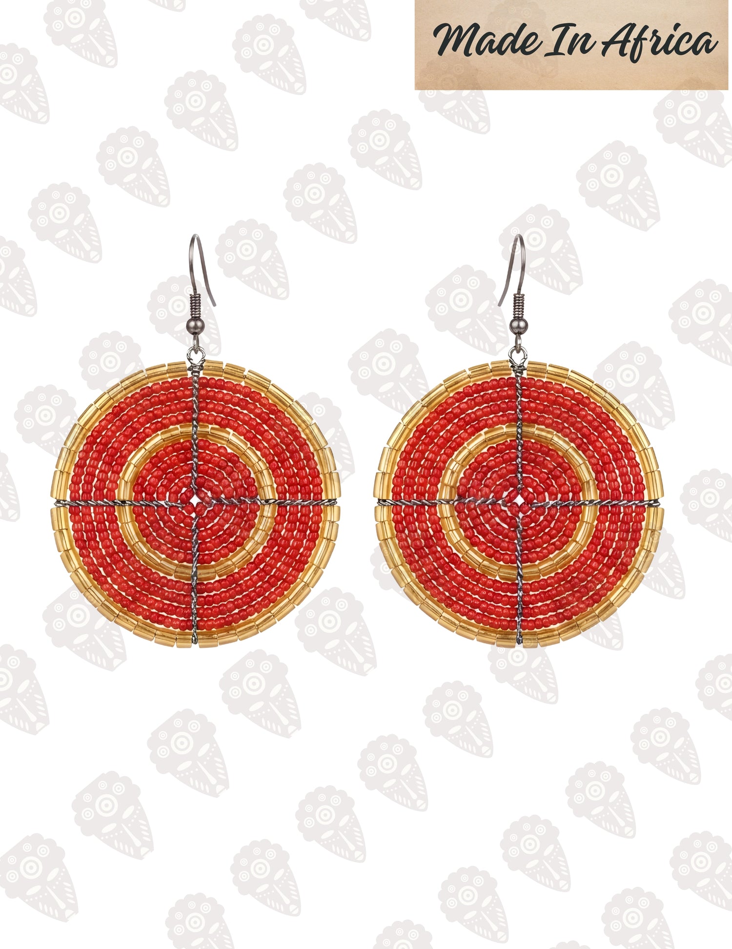 African Beaded Earrings – Statement Tribal Jewelry