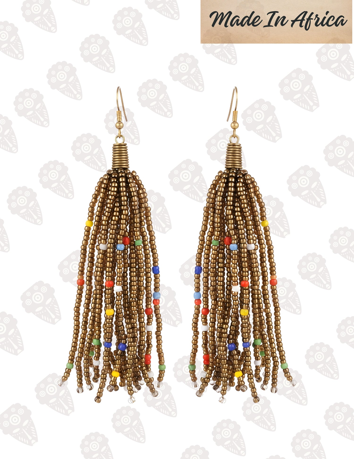 African Beaded Earrings – Statement Tribal Jewelry
