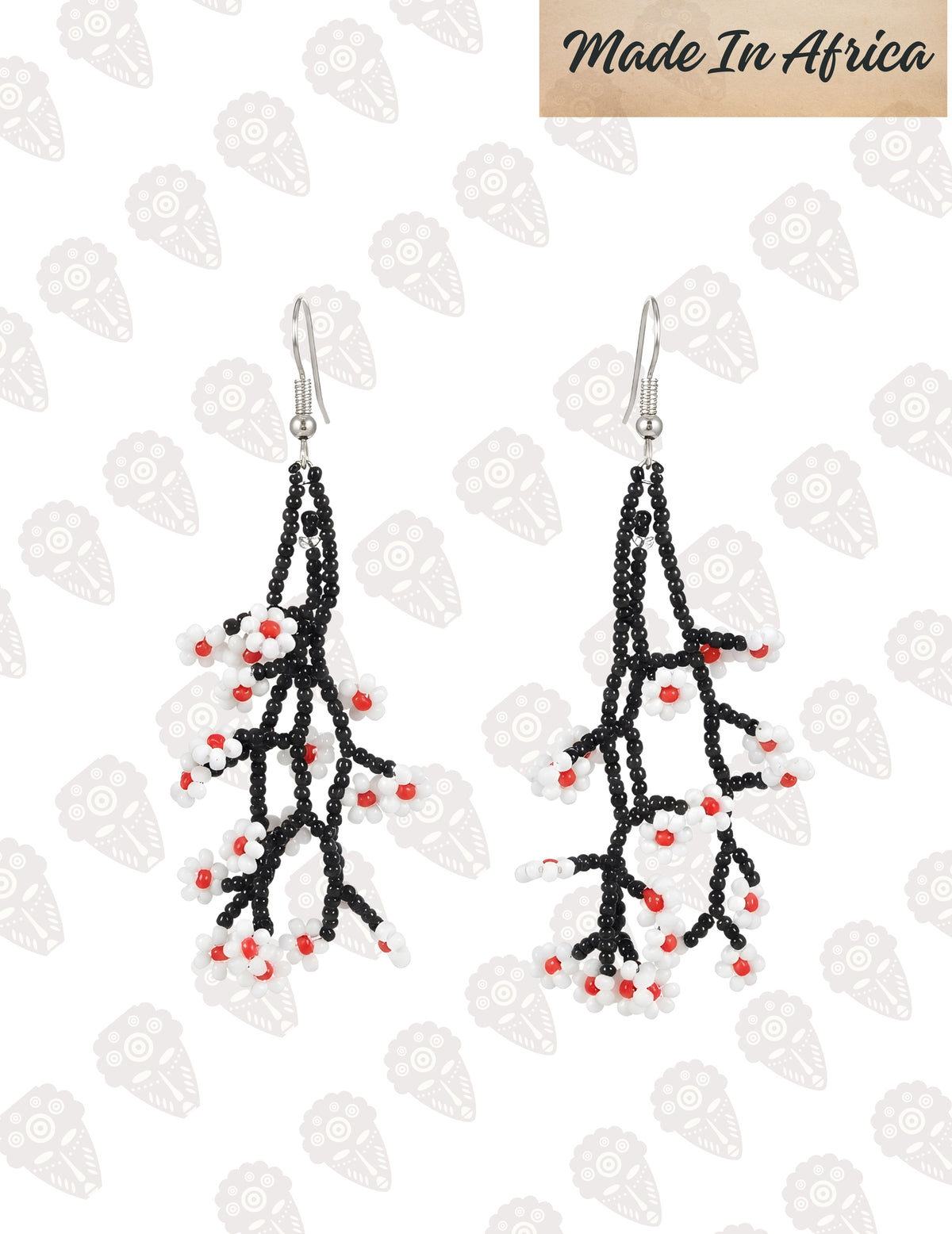 African Beaded Earrings – Statement Tribal Jewelry