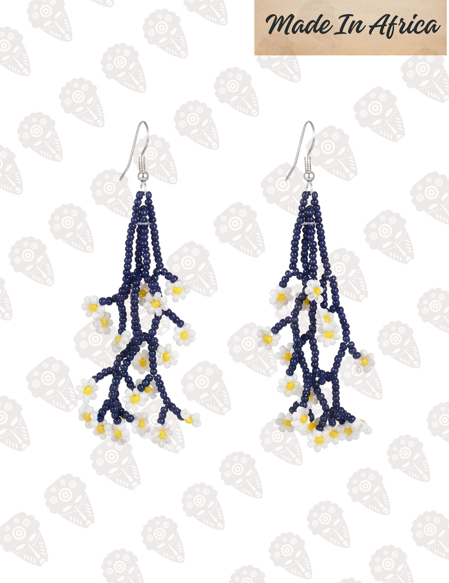 African Beaded Earrings – Statement Tribal Jewelry