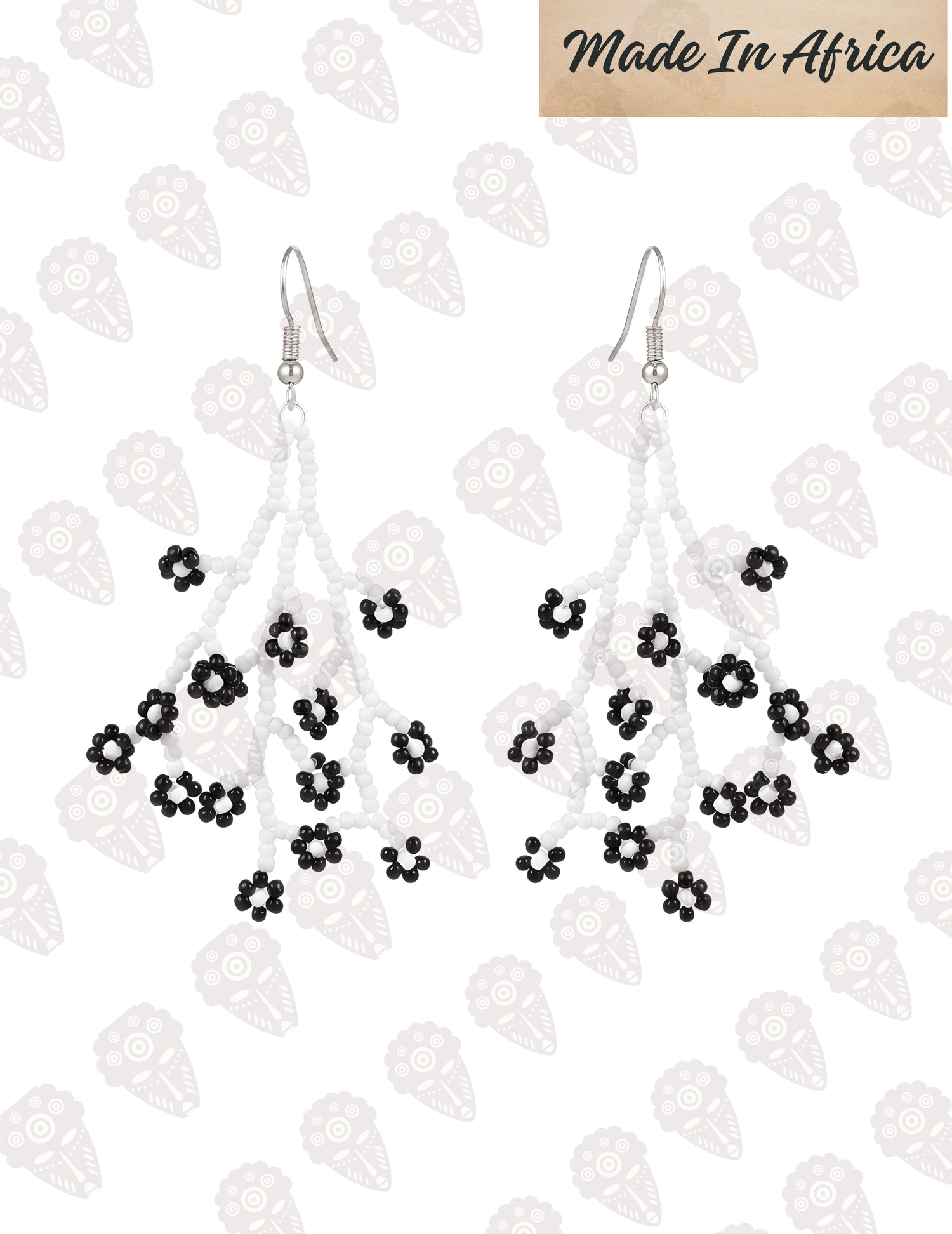 African Beaded Earrings – Statement Tribal Jewelry