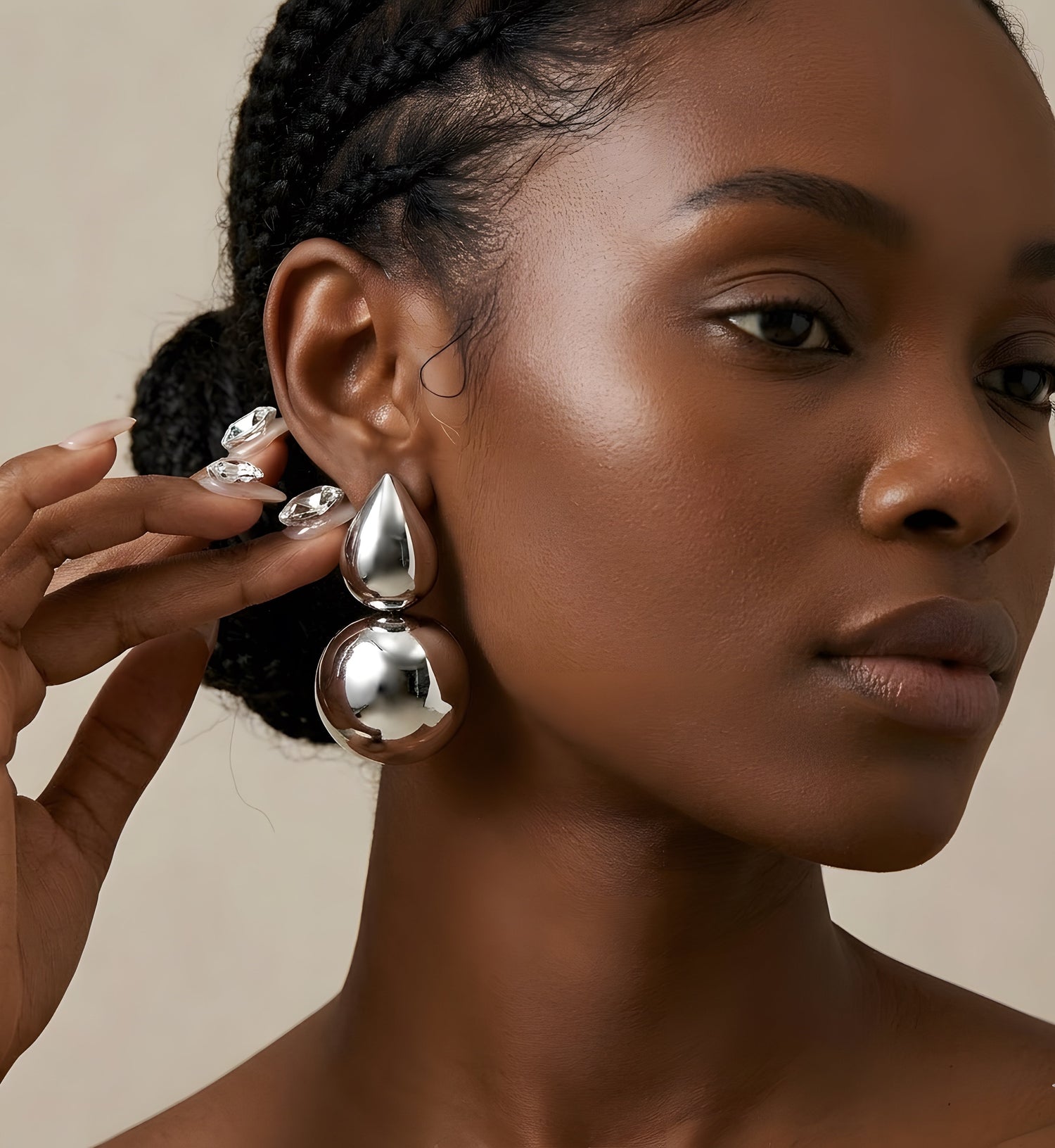 Oval Retro Drop Earrings