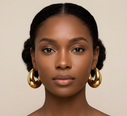 High-end Feel Oversized Crescent Hollow Earrings