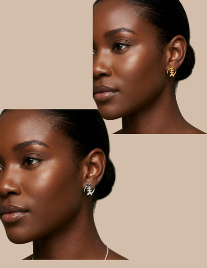 Stainless Steel Gye Nyame Stud Earrings