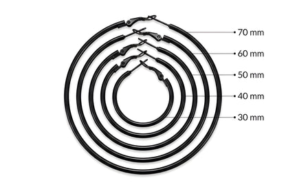 Classic Gold Stainless Steel Hoop Earrings | Various Sizes