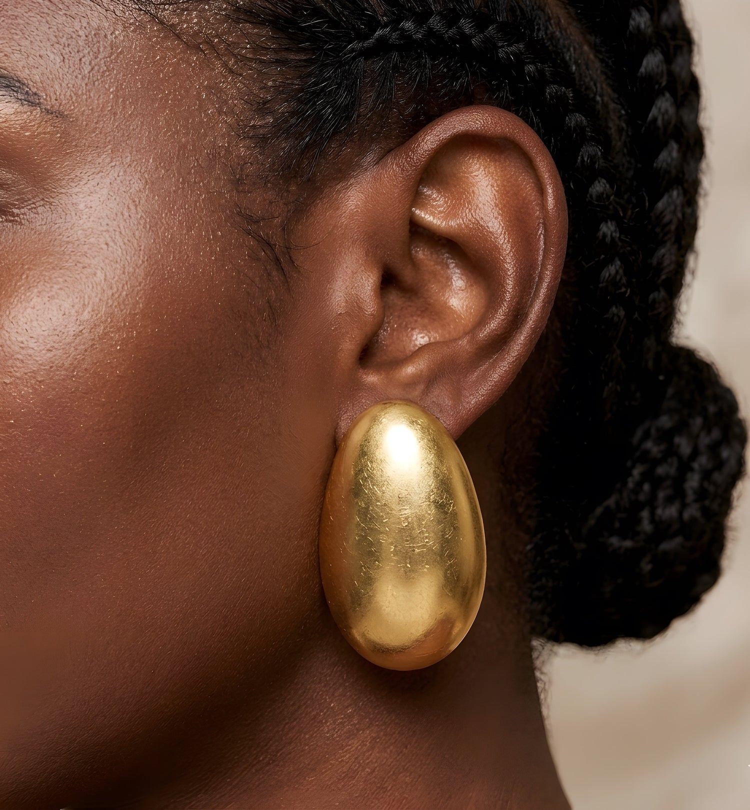 High-End Matte Gold Chunky Earrings