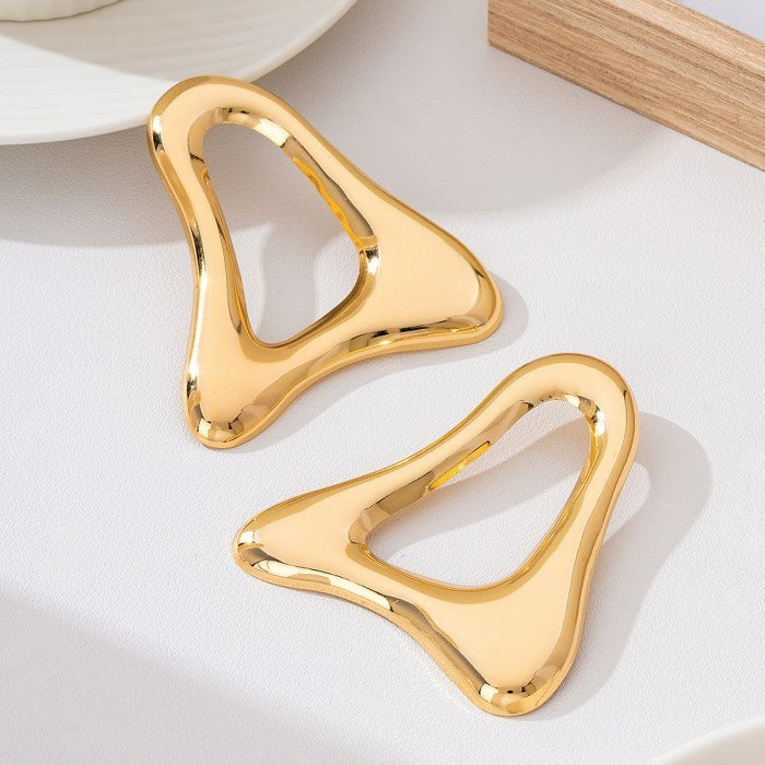 High-End Gold Chunky Earrings