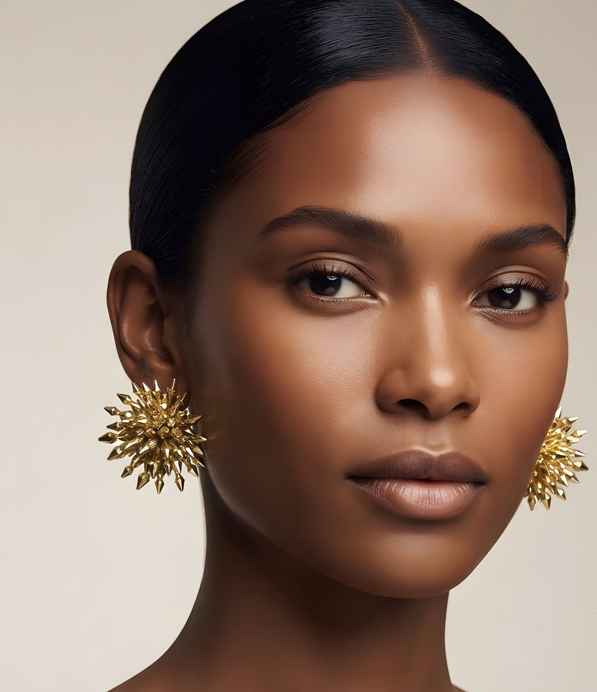 High-End Beaded Crystal Flower Earrings