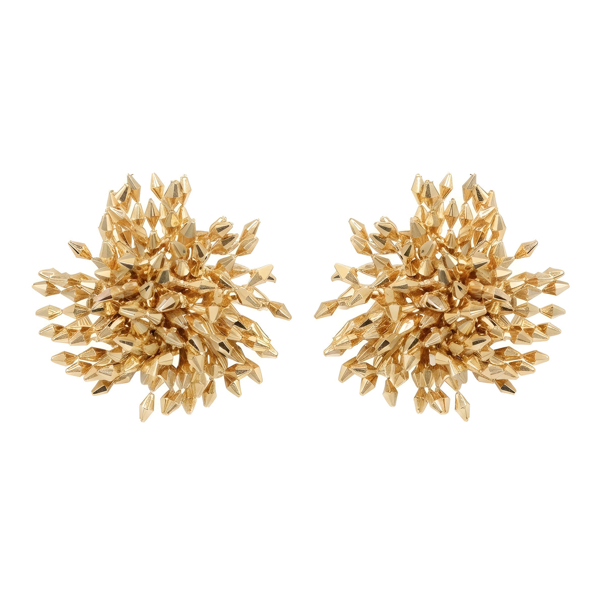 High-End Beaded Crystal Flower Earrings