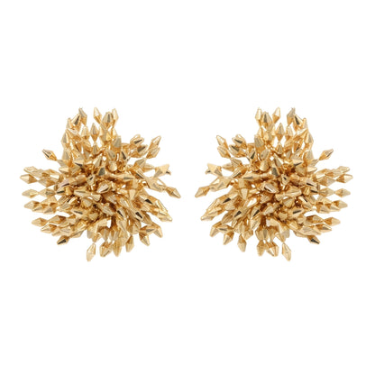 High-End Beaded Crystal Flower Earrings