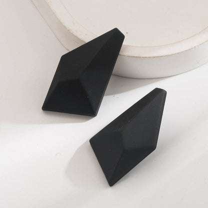 Black High End Alloy Irregular Geometric Earrings