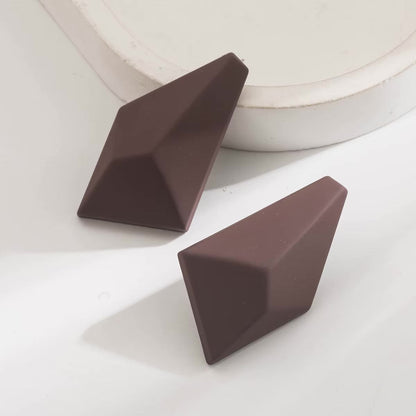 Coffee High End Alloy Irregular Geometric Earrings