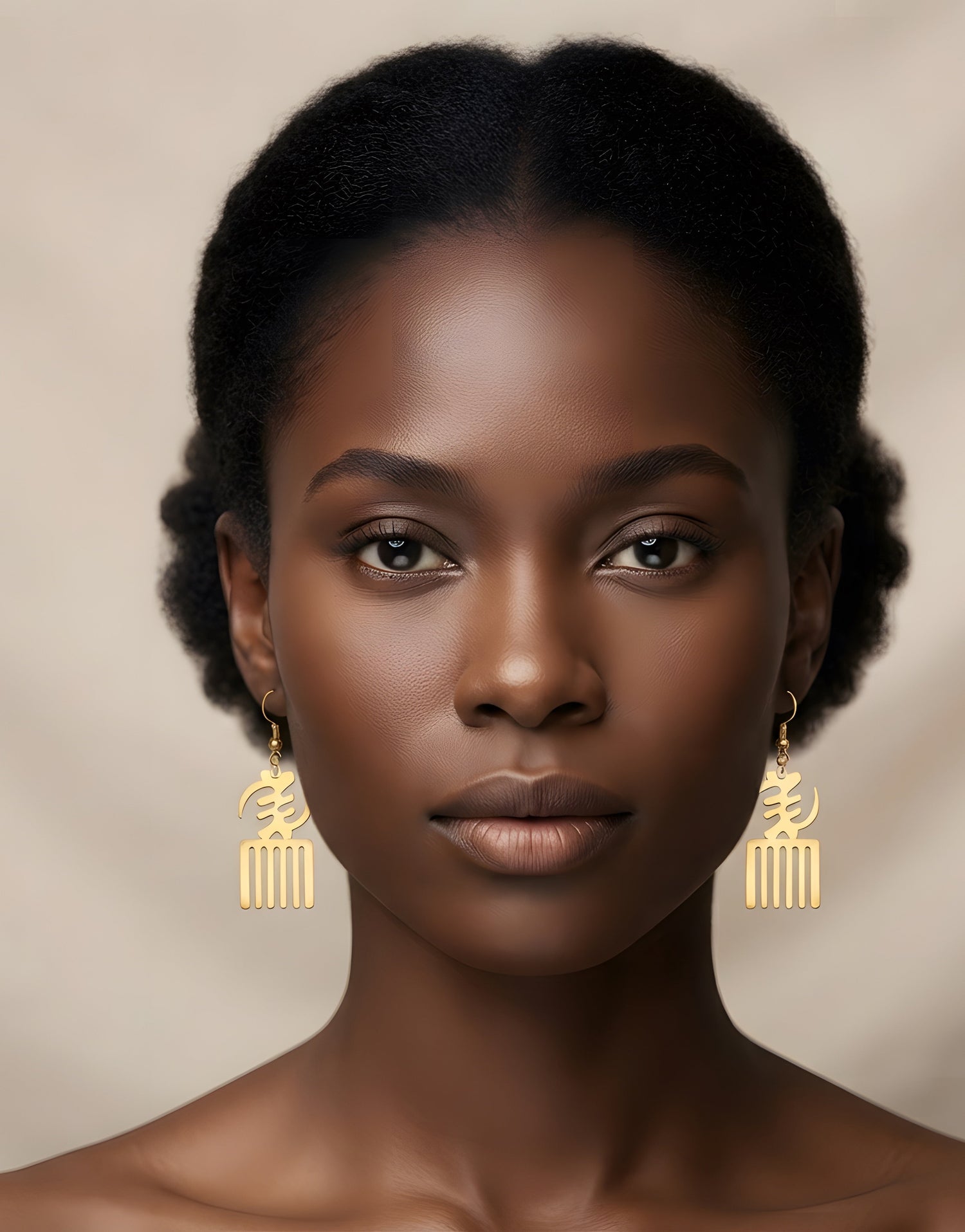 Gye Nyame Duane Adinkra Symbol Earrings