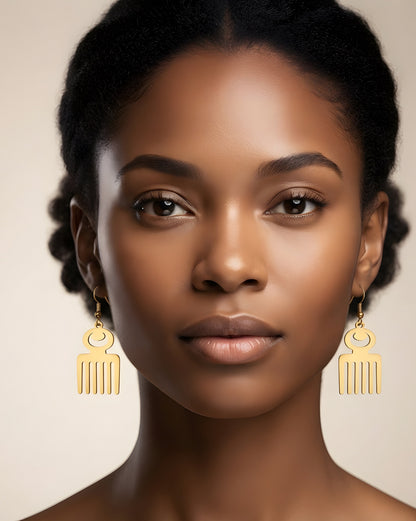 Duane Adinkra Symbol Earrings