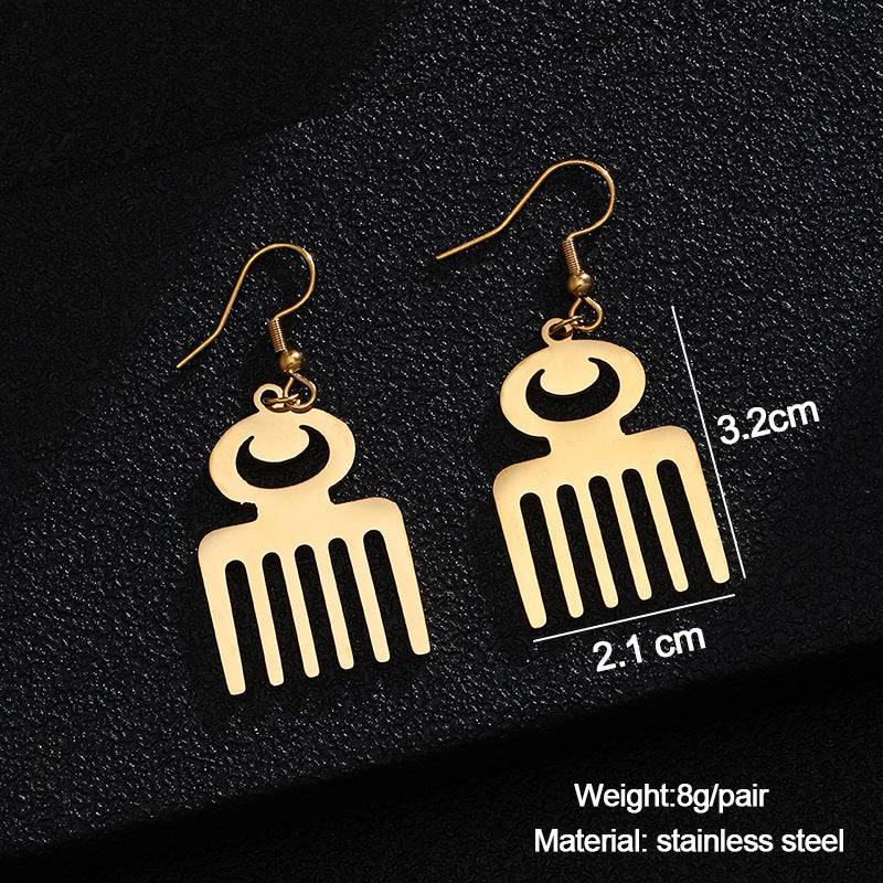 Duane Adinkra Symbol Earrings