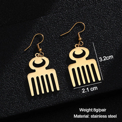 Duane Adinkra Symbol Earrings