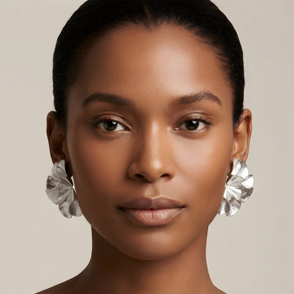 Exaggerated Flower Shape Statement Earrings