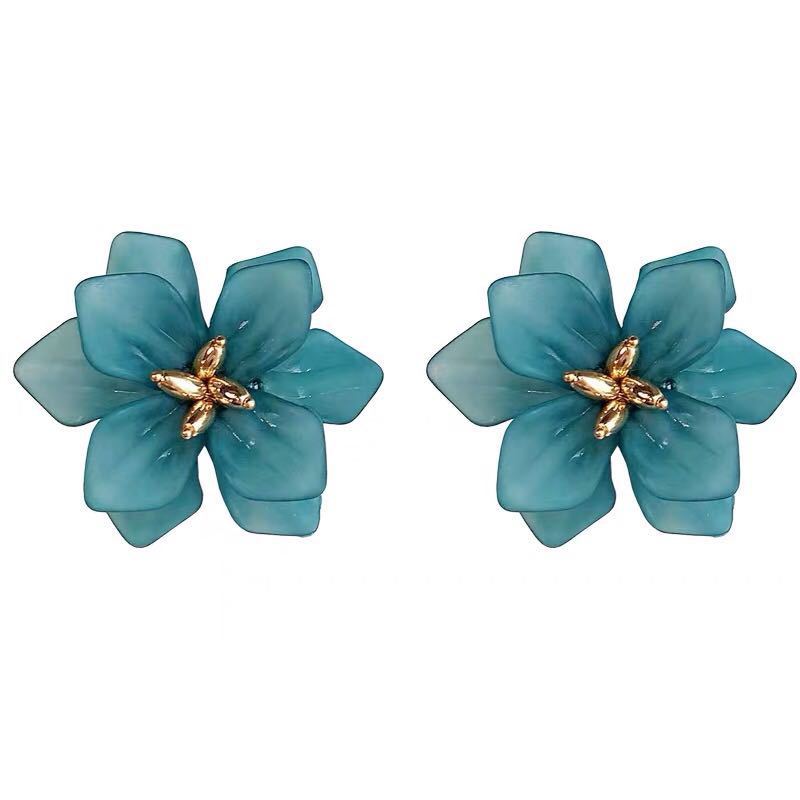 Exaggerated Acrylic Flower Earrings