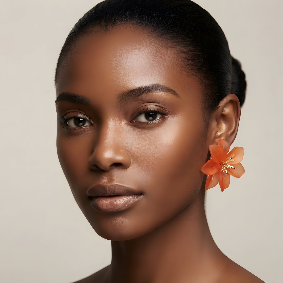 Exaggerated Acrylic Flower Earrings