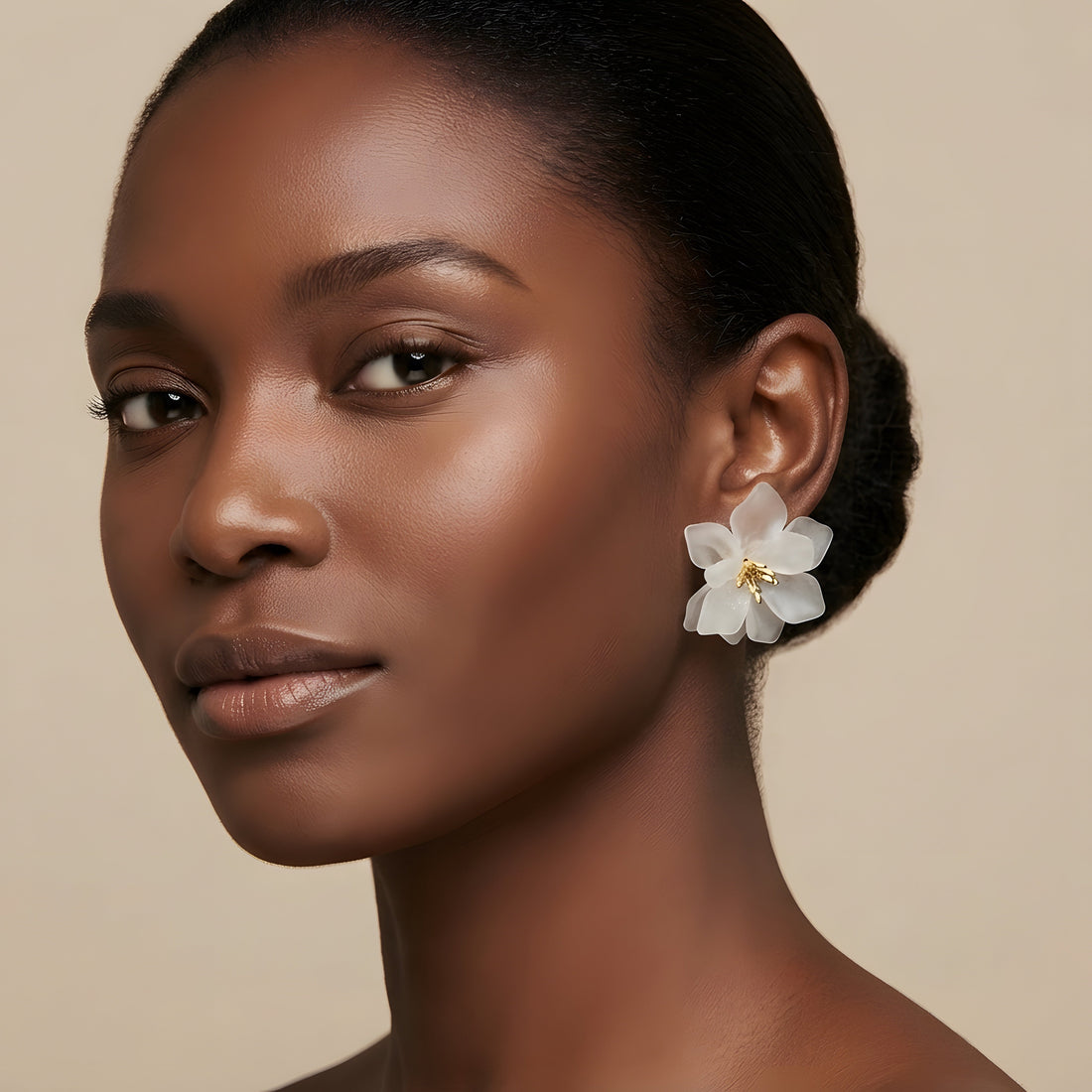 Exaggerated Acrylic Flower Earrings