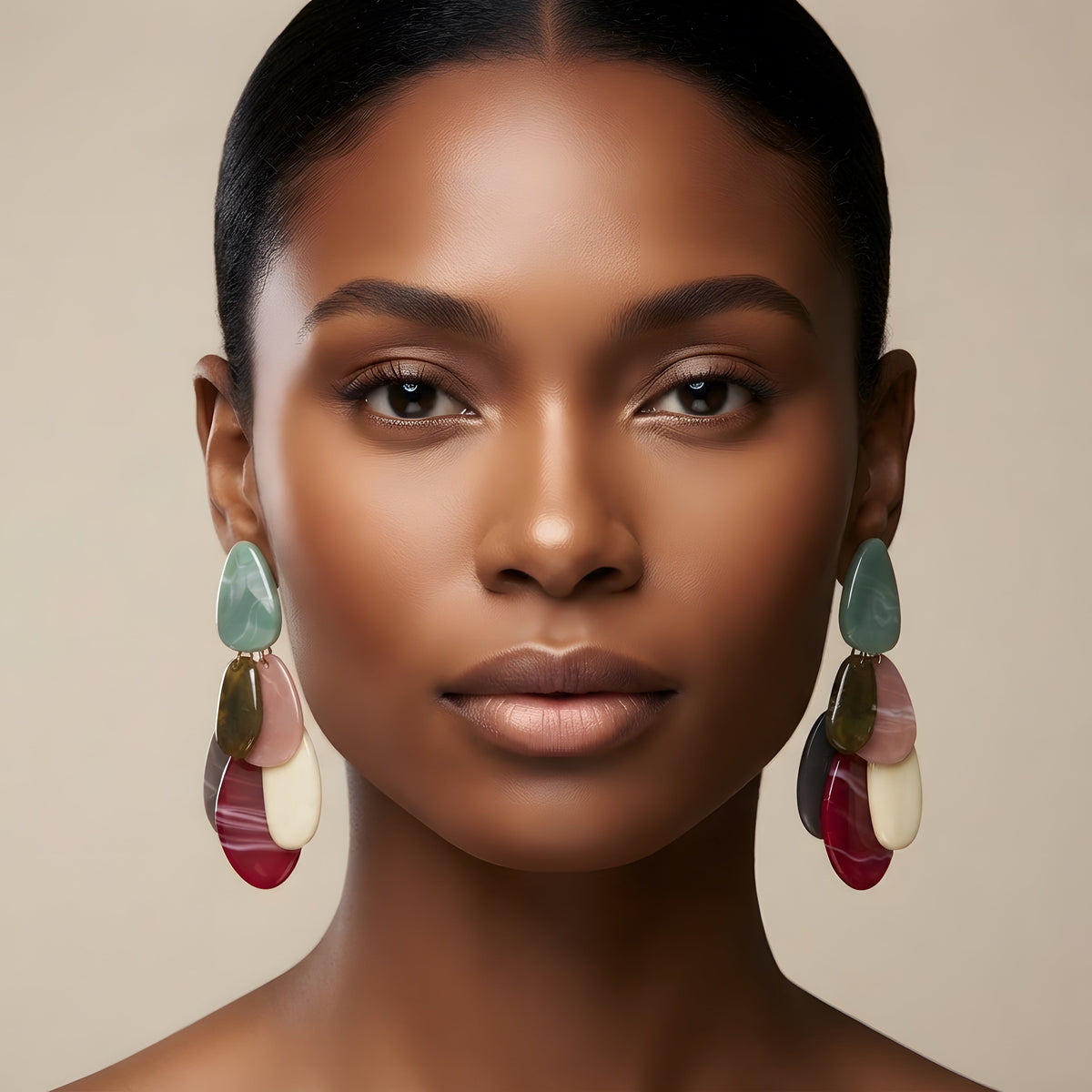 Colorful Water Drop Earrings