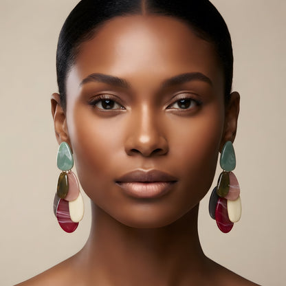 Colorful Water Drop Earrings