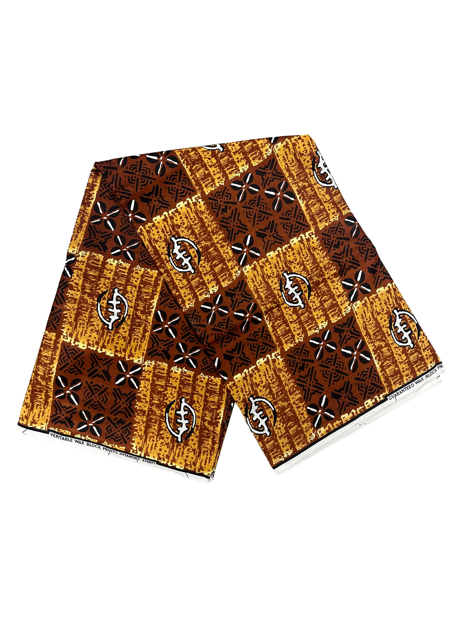 African Print Fabric – 6 Yards | 100% Cotton Ankara Wax Fabric | Vibrant Ethnic Textile for Dresses, Crafts &amp; Home Décor